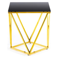 Odkladací stolík Diamanta 50 cm zlato-čierny