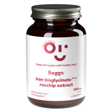 BEGGS Iron bisglycinate 20 mg + rosehip extract 100 kapsúl