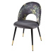 LuxD 26344 Dizajnová jedálenská stolička Jalisa sivý zamat