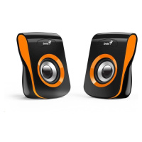 Reproduktory GENIUS SP-Q180 Orange, 2.0, 6 W, napájanie USB, 3,5