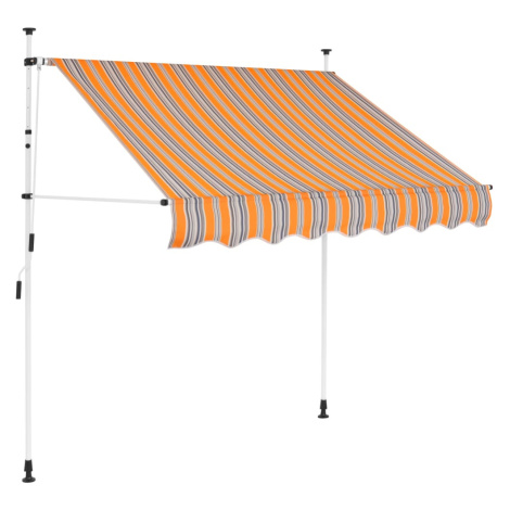 vidaXL Ručne zaťahovacia markíza 100 cm žlto-modré pásiky