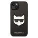 Karl Lagerfeld PU Saffiano Choupette Head Zadný Kryt pre iPhone 14 Max Black