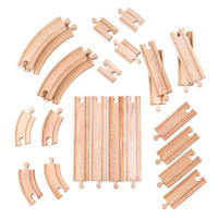 Bigjigs Rail Drevené koľaje set 24 dielov