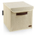 Béžový látkový úložný box s vekom 30x30x30 cm – Mioli Decor