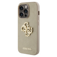 Guess PU Perforated 4G Glitter Metal Logo Apple iPhone 14 Pro Max GUHCP14XPSP4LGD Gold