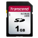 Transcend 1GB SD220I MLC priemyselná pamäťová karta (SLC Mode), 22MB/s R, 20MB/s W, čierna