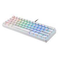 Herná klávesnica Mechanical gaming keyboard Motospeed CK61 RGB, white (6953460501928)