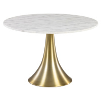 Biely okrúhly jedálenský stôl v mramorovom dekore Kave Home, ø 120 cm