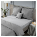 Sivá bavlnená jersey posteľná plachta 140x200+30 cm