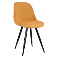 Zamatové jedálenské stoličky v horčicovej farbe v súprave 2 ks Capri – LABEL51