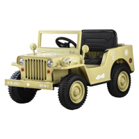 mamido Detský elektrický jeep Willys Star 4x4 béžový