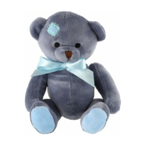 Medveď sediaci s mašľou plyš 20cm modrý Teddies