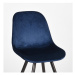 Tmavomodré zamatové jedálenské stoličky v súprave 2 ks Capri – LABEL51