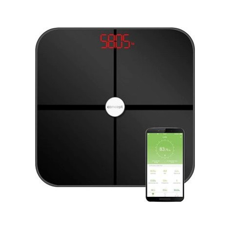 Concept VO4011 Osobná váha diagnostická 180 kg PERFECT HEALTH, čierna