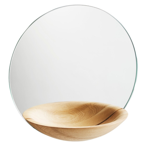 Nástenné zrkadlo s odkladacou miskou "Pocket", veľké, 3 varianty - Woud Varianta: svetlý dub