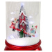 mamido  Vianočné dekorácie v kupole dekorácie sneh Santa Claus červená