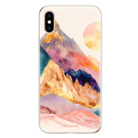 Odolné silikónové puzdro iSaprio - Abstract Mountains - iPhone XS