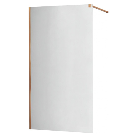 MEXEN/S - KIOTO Sprchová zástena WALK-IN 120x200 cm 8 mm, ružové zlato, zrkadlové sklo 800-120-1