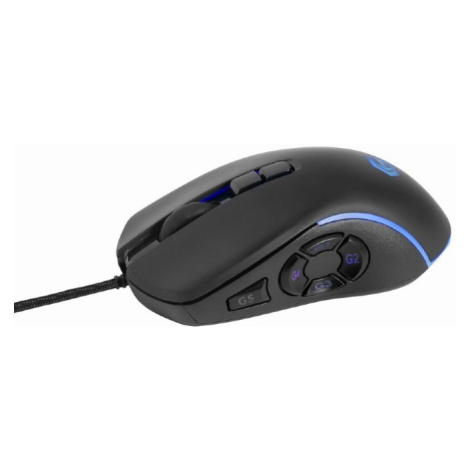 GEMBIRD myš RAGNAR RX500, podsvícená, 6 tlačítek, černá, 7200DPI,  USB