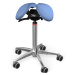 Sedlová stolička SALLI Swing Farba čalúnenia: Koža - modrá riflová #77237, Výška postavy: Vysoká
