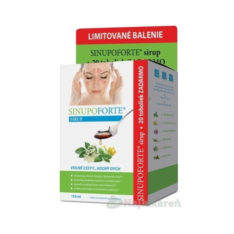 SINUPO FORTE Limitované balenie 150ml + cps 20ks