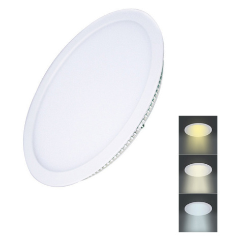 Solight LED mini panel CCT, podhľadový, 12W, 900lm, 3000K, 4000K, 6000K, okrúhly