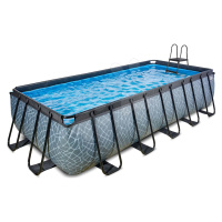 Bazén s pieskovou filtráciou Stone pool Exit Toys oceľová konštrukcia 540*250*122 cm šedý od 6 r