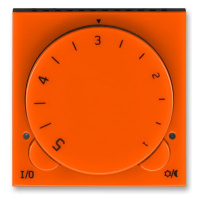 Termostat duálny otocný - jednotka ovl. oranžová/cierna dymová Levit (ABB)