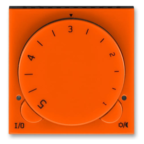 Termostat duálny otocný - jednotka ovl. oranžová/cierna dymová Levit (ABB)
