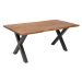 Jedálenský stôl ATHAMÁS akácia 3,5 cm Dekorhome 160x90x77cm,Jedálenský stôl ATHAMÁS akácia 3,5 c