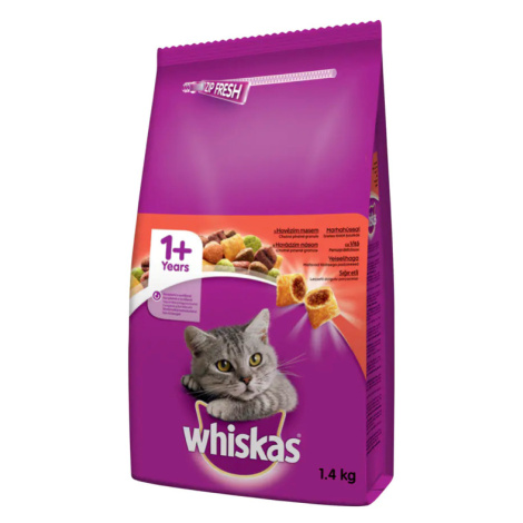 Whiskas Suché 1,4kg - Hovädzie