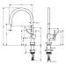 Hansgrohe Talis M54, kuchynská páková batéria 220, 1jet, chrómová, HAN-72804000