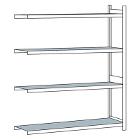 Regál s veľkým rozpätím, s oceľovou policou, výška 2500 mm SCHULTE