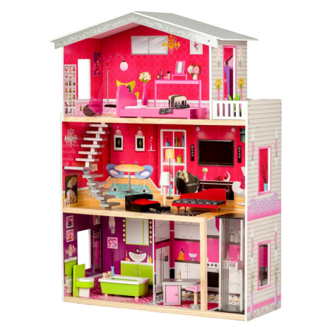 Drevený domček pre bábiky Rezidence Malibu Eco Toys ECOTOYS