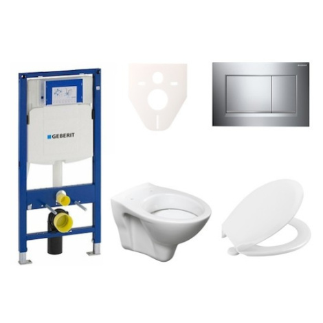 Cenovo zvýhodnený závesný WC set Geberit do ľahkých stien / predstenová montáž + WC S-Line S-lin