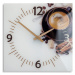 Nástenné sklenené hodiny Coffee Flex z51b s-d-x, 30 cm