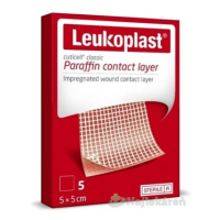 LEUKOPLAST CUTICELL CLASSIC krytie na rany s parafínovou kontaktnou vrstvou, sterilné, 5x5 cm, 5