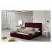 ELTAP CLOE 160X200 STELAZ Z KOVU./PLYNOVY ZDVIHAC/KONT, MAT VELVET 68, DARK PURPLE, 23863