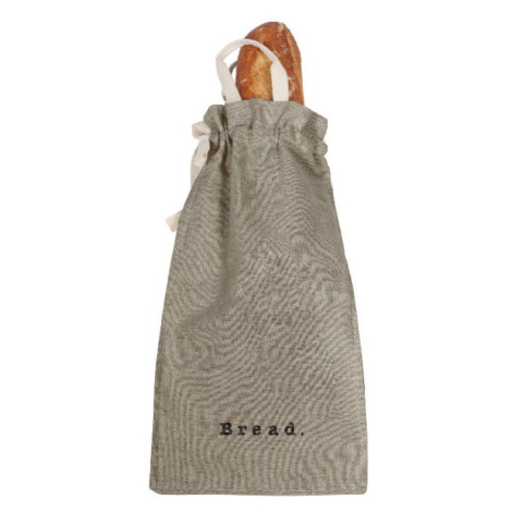 Látkový vak na chlieb s prímesou ľanu Really Nice Things Bag Grey, výška 42 cm