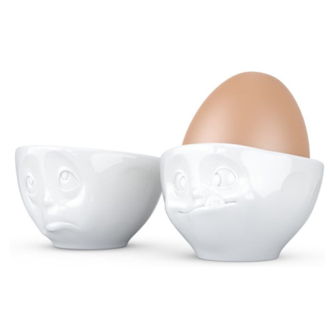Sada 2 bielych kalíškov na vajíčka Oh please 58 products 58products