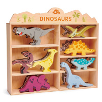 Drevené prehistorické zvieratá na poličke 8 ks Dinosaurs set Tender Leaf Toys