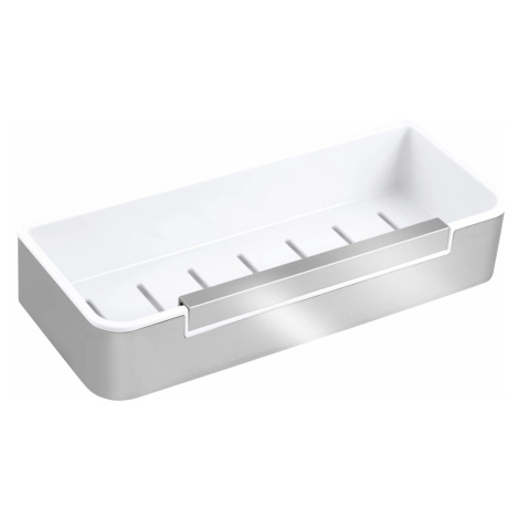 Novaservis Sprchová polička Ferro Emotion so stierkou, biela/chróm