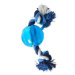 Hračka pre psov BUSTER Strong Ball s lanom svetlo modrá, S