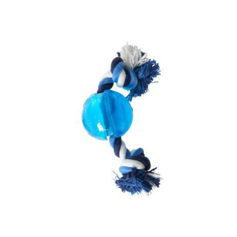 Hračka pre psov BUSTER Strong Ball s lanom svetlo modrá, S Kruuse Jorgen A/S