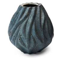 Sivá porcelánová váza Morsø Flame, výška 15 cm