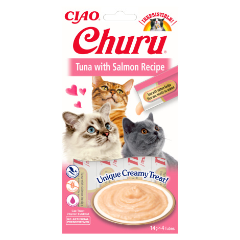 Churu cat mäsové pyré - tuniak, losos 56 g