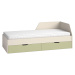 DL Detská posteľ Melo ME9 s úložným priestorom 90x200 - zelená