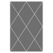 Dekoria Koberec Royal Rhombs dark grey/cream 160x230cm, 160 x 230 cm