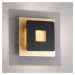 LED svetlo Hennes, 18x18 cm, lístkové zlato/čierna