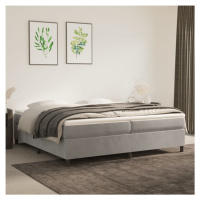 vidaXL Posteľný rám na boxspring bledosivý 200x200 cm zamat